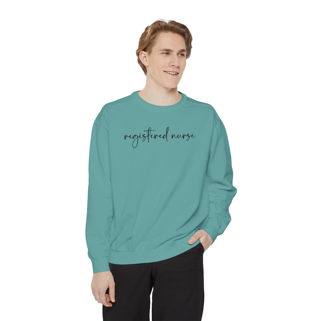 Registered Nurse Embroidered Script Sweatshirt