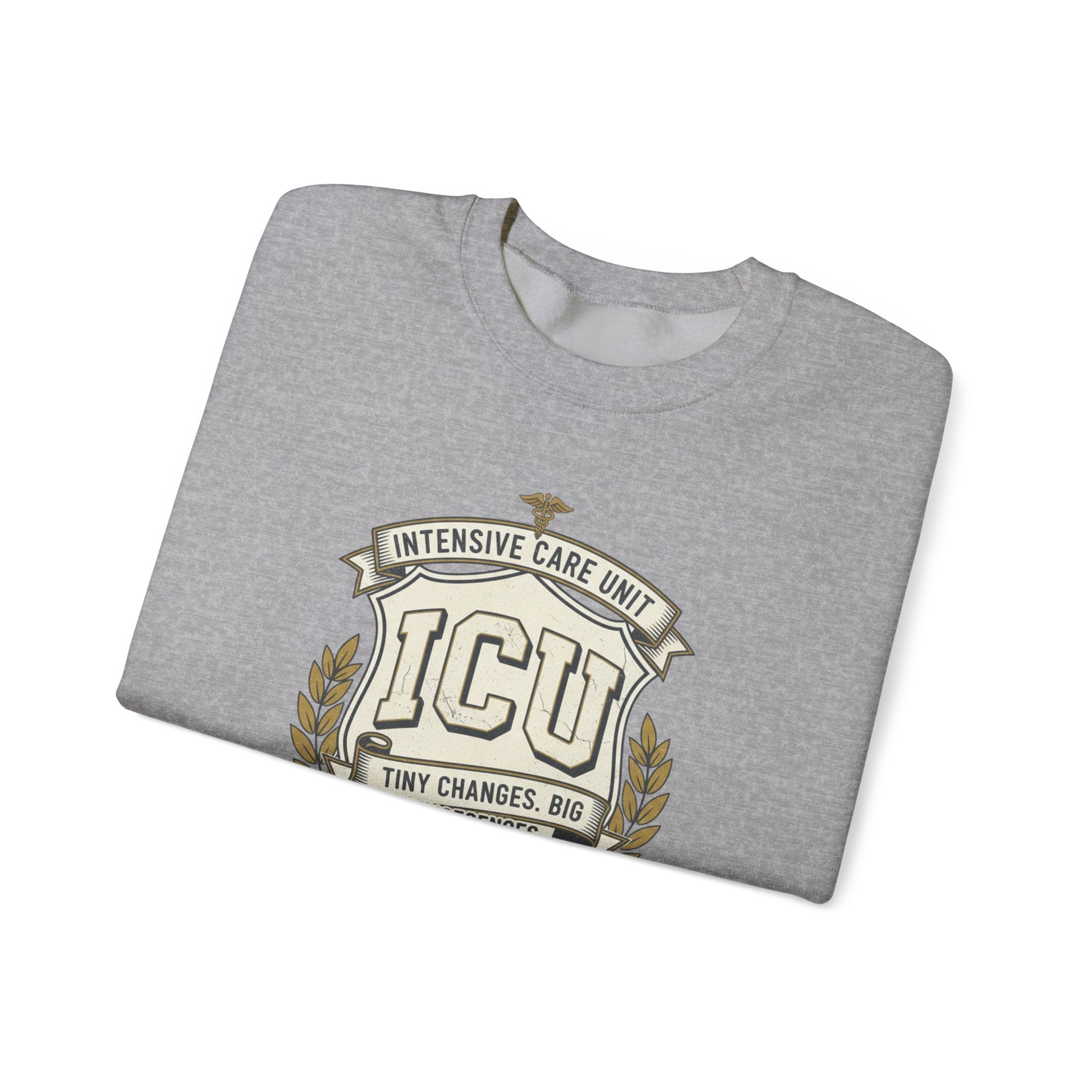 ICU Crest Sweatshirt — Intensive Care Unit Nurse & Doctor Gift