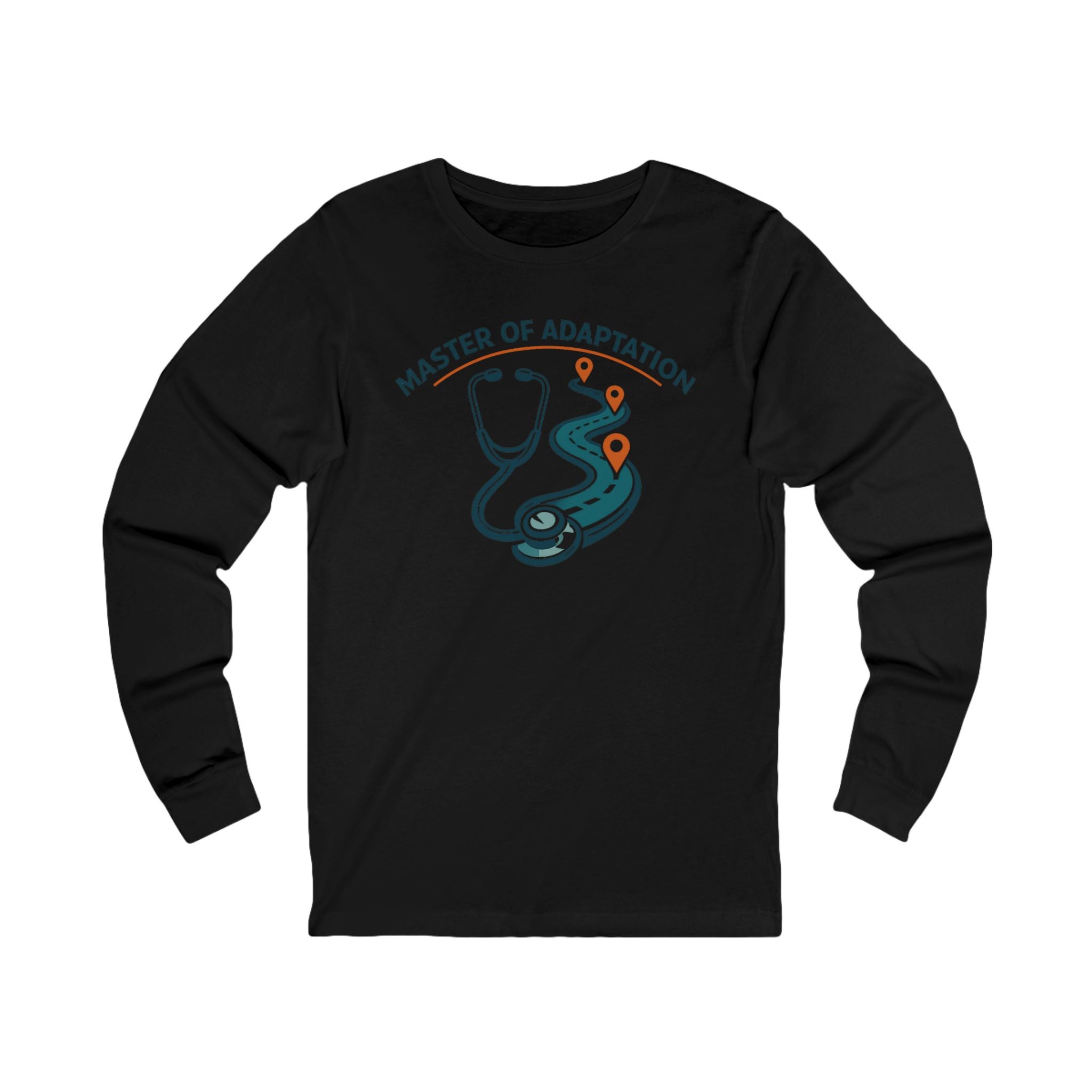 Adventure Map Long Sleeve Tee — 'Master of Adventure' Graphic Travel Nurse Long Sleeve Shirt
