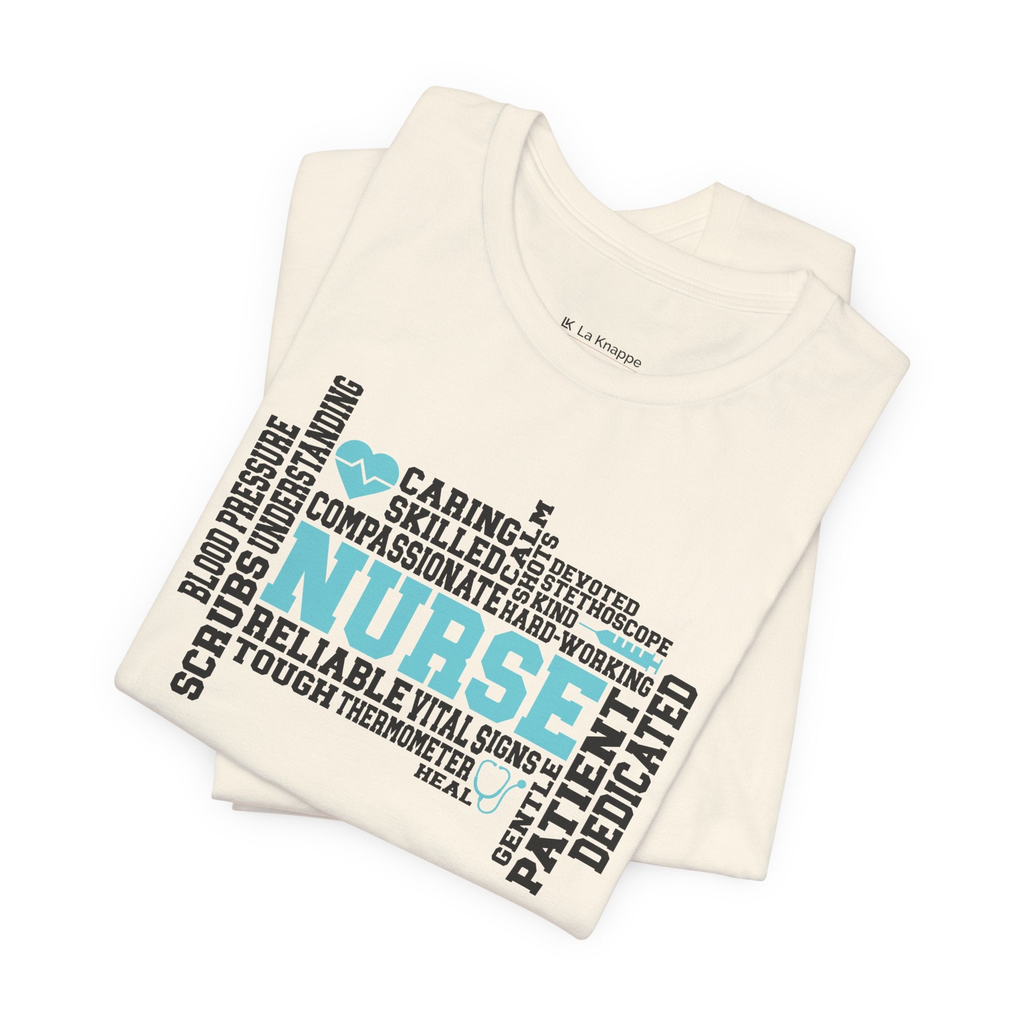 Nurse Word Cloud Tee — Caring, Skilled & Compassionate Nursing Shirt Student Nurse Nurse Gift