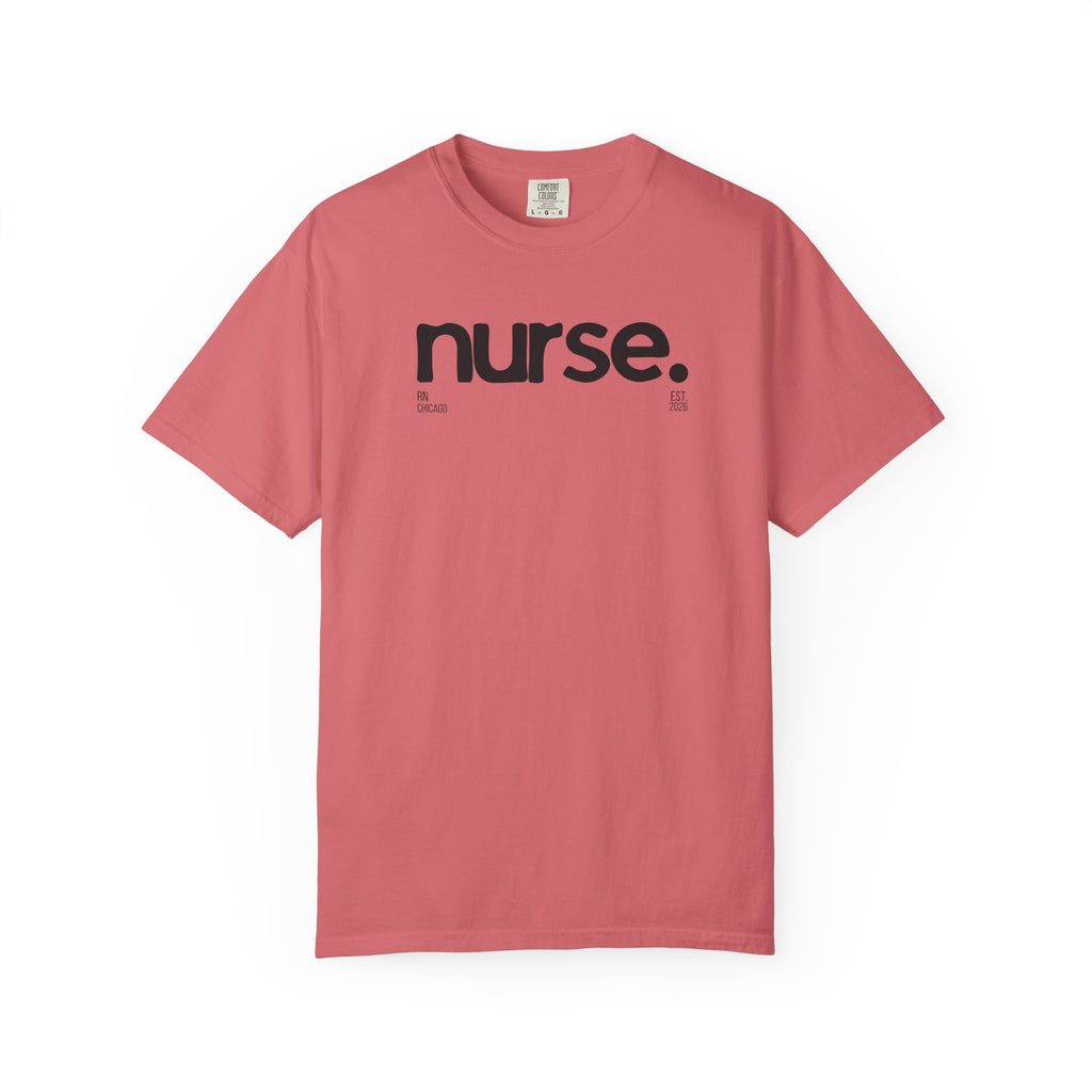 Nurse Chicago Graphic Tee — 'nurse.' Minimalist Medical T‑Shirt