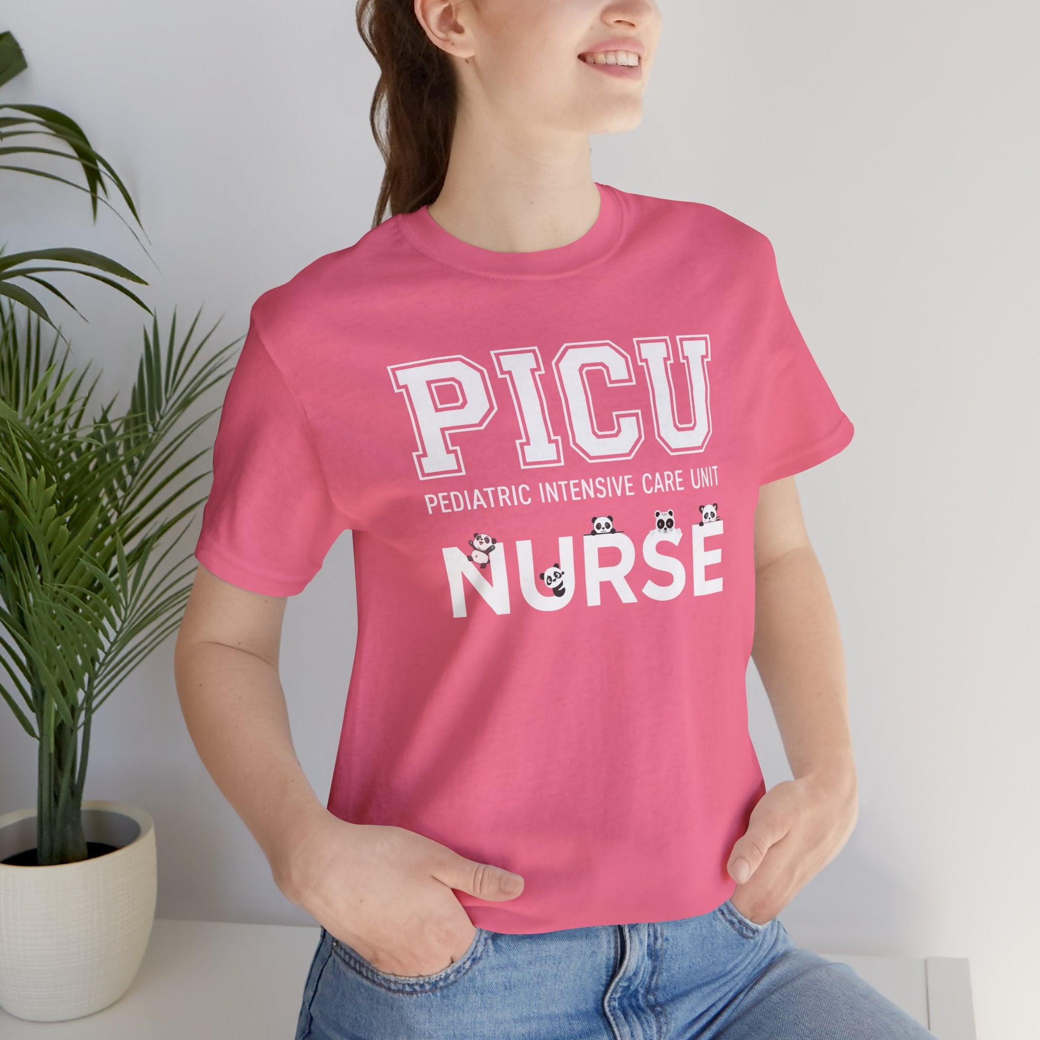PICU Nurse T‑Shirt — Cute ICU Neonatal Nurse Tee (Baby Paw Icons)