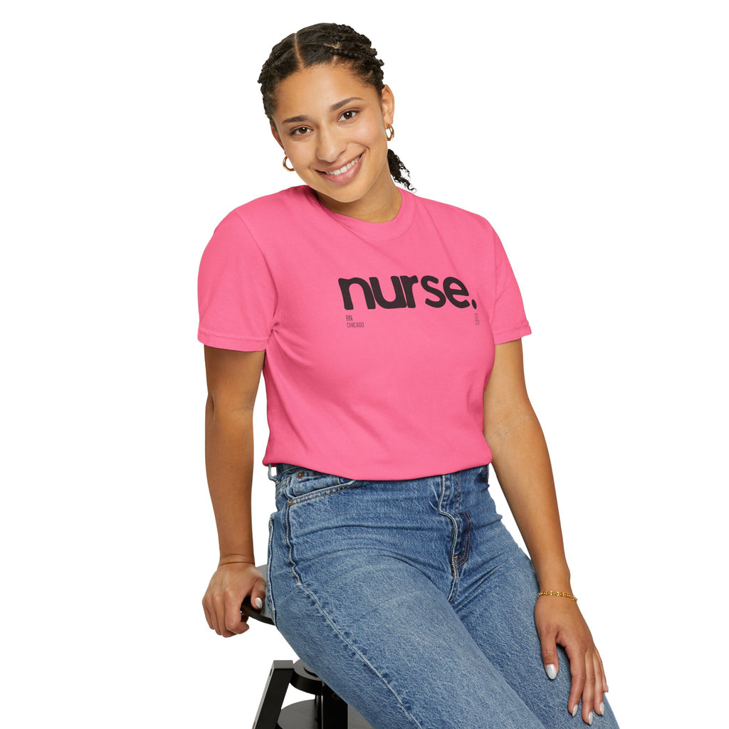 Nurse Chicago Graphic Tee — 'nurse.' Minimalist Medical T‑Shirt