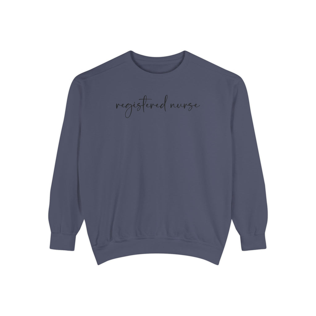Registered Nurse Embroidered Script Sweatshirt
