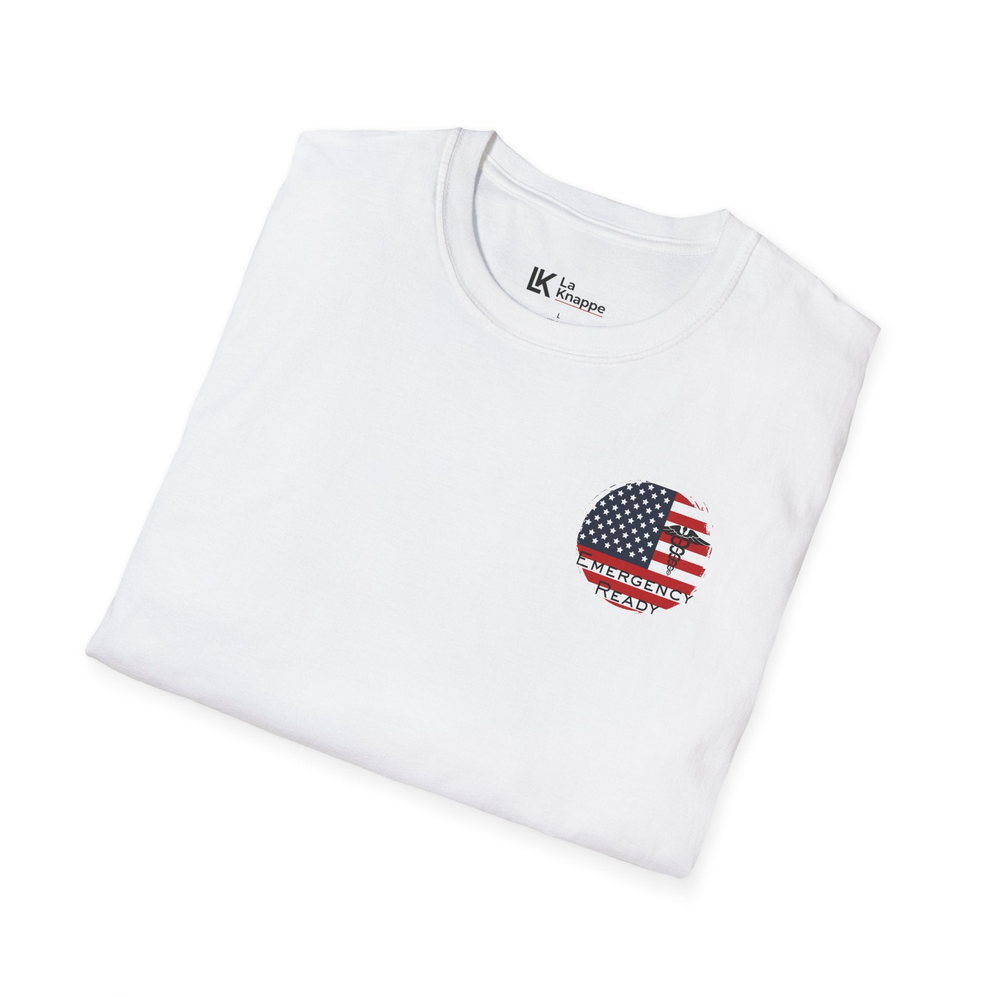 American Flag Circle T-Shirt — Patriotic USA Emergency Ready Nurse T-Shirt