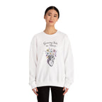 Nurse Graduation Sweatshirt — "Growing Into the Nurse" Floral Anatomical Heart Crewneck Student Nurse