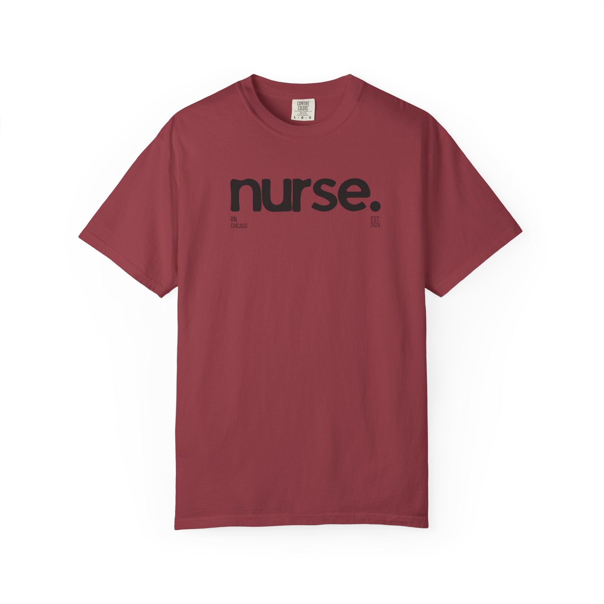 Nurse Chicago Graphic Tee — 'nurse.' Minimalist Medical T‑Shirt