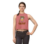 Nurse Conference Cruise Trip Crop Top — "Stat: to The Lido Deck" Tropical Palm & Drink Graphic Nurse T- Shirt