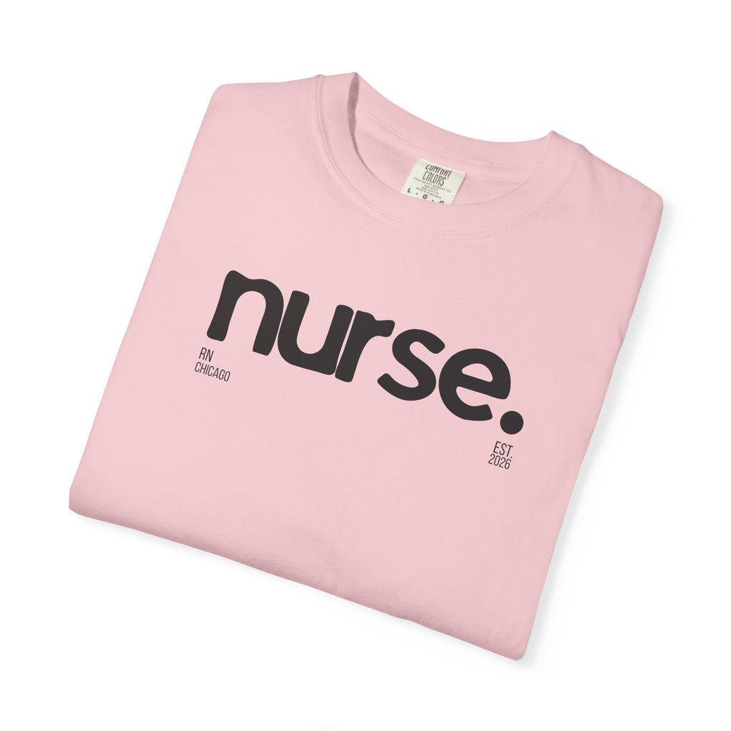 Nurse Chicago Graphic Tee — 'nurse.' Minimalist Medical T‑Shirt