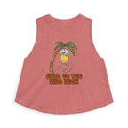 Nurse Conference Cruise Trip Crop Top — "Stat: to The Lido Deck" Tropical Palm & Drink Graphic Nurse T- Shirt