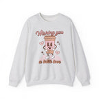 Sweatshirt - "Wishing You a Little Love" Cute Coffee Cup Crewneck