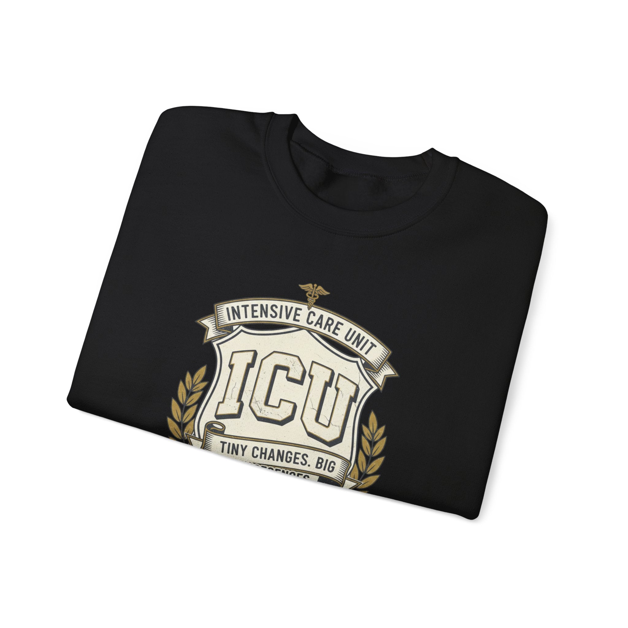 ICU Crest Sweatshirt — Intensive Care Unit Nurse & Doctor Gift