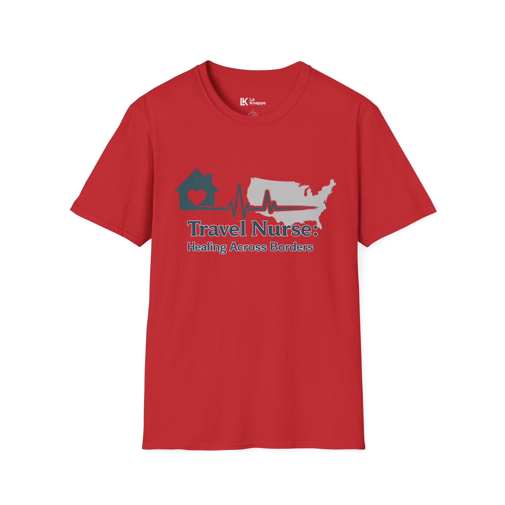 Travel Nurse tee - "Home With A Heart Travel Nurses Healing Across Border" Graphic Tee