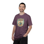 Caffeinated & Caring Nurse T‑Shirt — Retro Coffee Nursing Tee
