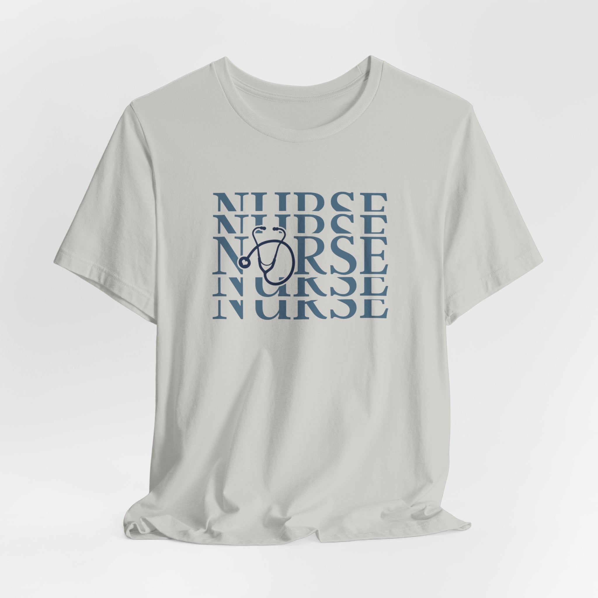 Nurse Stethoscope Graphic Tee — Repeating 'NURSE' Design Student Nurse Cool Nurse Gift For Nurse