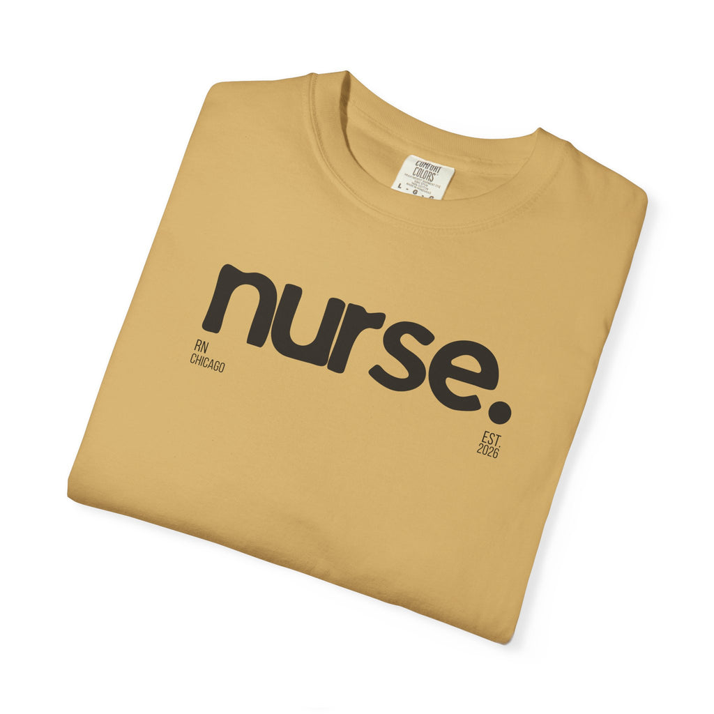 Nurse Chicago Graphic Tee — 'nurse.' Minimalist Medical T‑Shirt