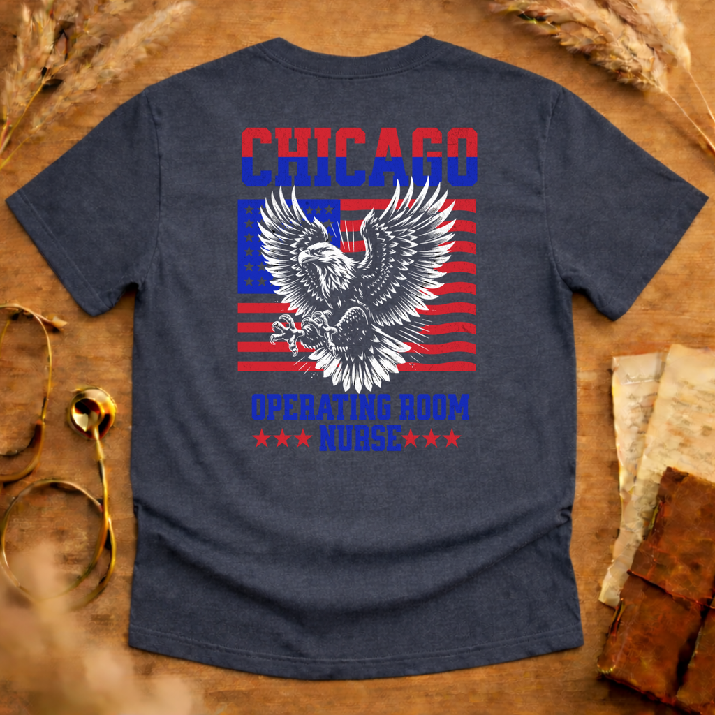 OR NURSE USA EAGLE GRAPHIC T-SHIRT