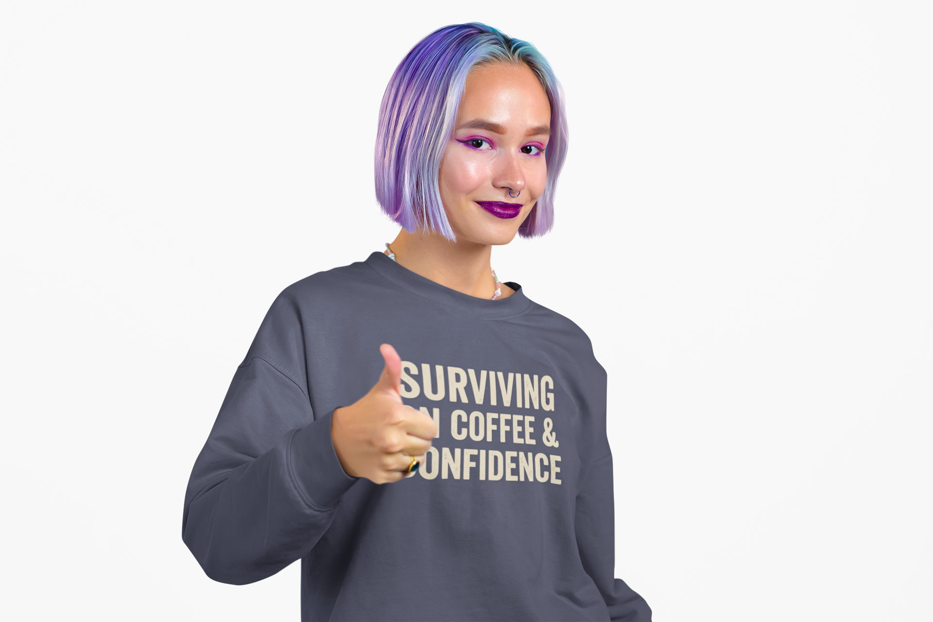Surviving on Coffee & Confidence Nurse Sweatshirt – Nursing Student Gift, RN Life, Coffee Lover Nurse Apparel