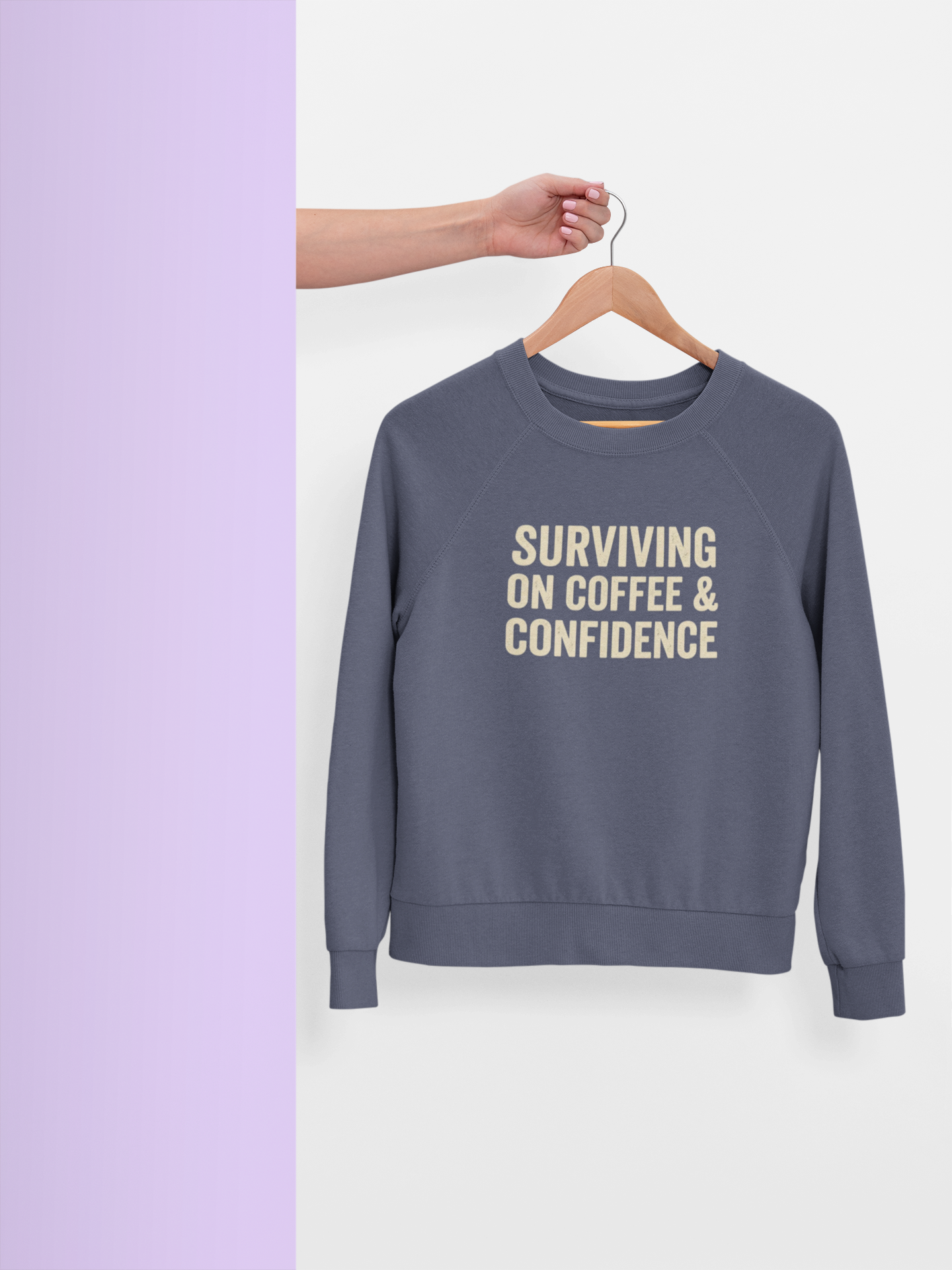 Surviving on Coffee & Confidence Nurse Sweatshirt – Nursing Student Gift, RN Life, Coffee Lover Nurse Apparel