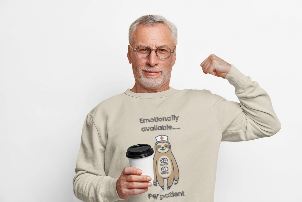 Emotionally Available Per Patient - Premium Nurse Sweatshirt Cute Sweatshirt