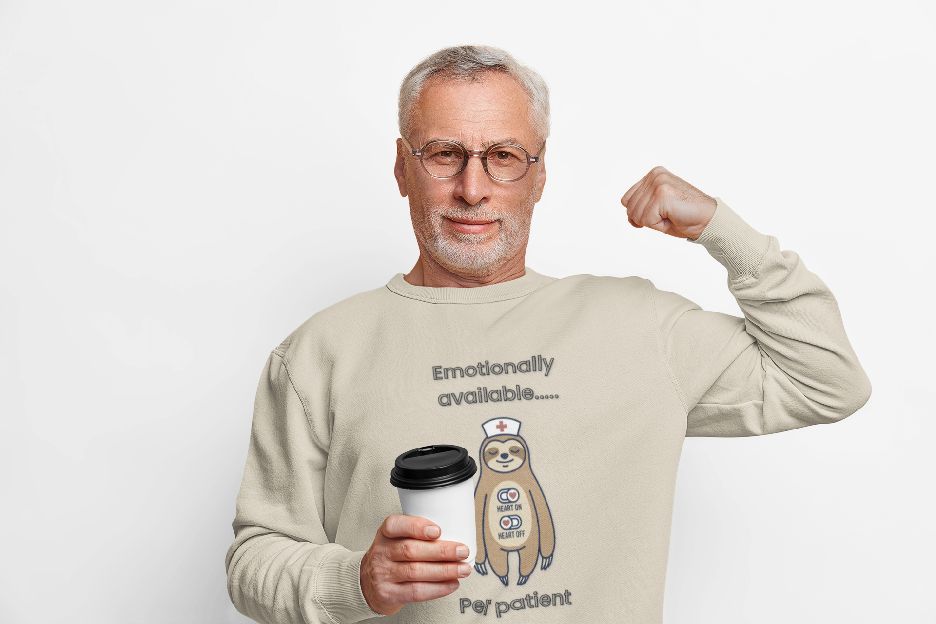 Emotionally Available Per Patient - Premium Nurse Sweatshirt Cute Sweatshirt