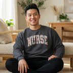 Nurse Floral Crewneck Sweatshirt