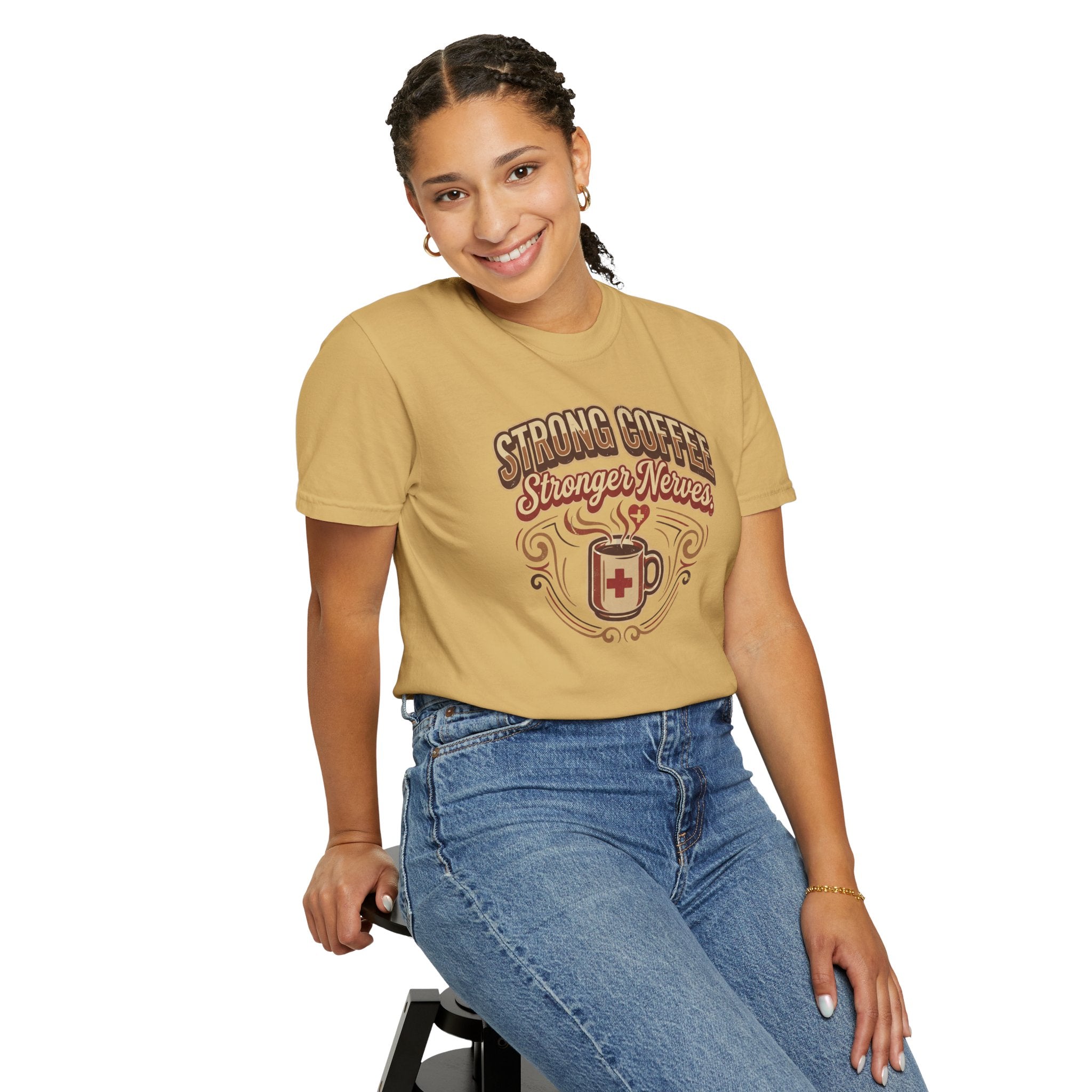 Strong Coffee Stronger Nurses T-Shirt — Nurse Coffee Mug Tee