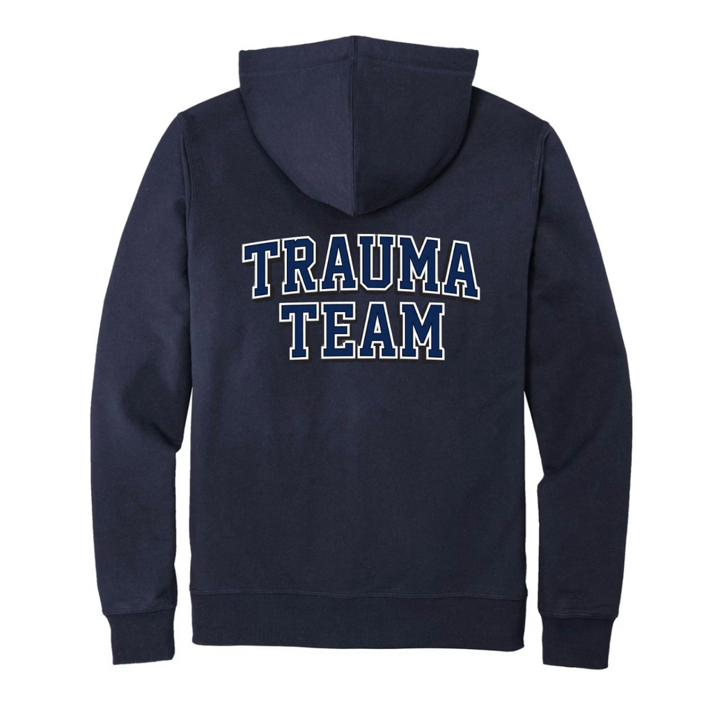 Trauma Team Nurse Fleece Hoodie Full-Zip — Lightweight Trauma RN Hoodie
