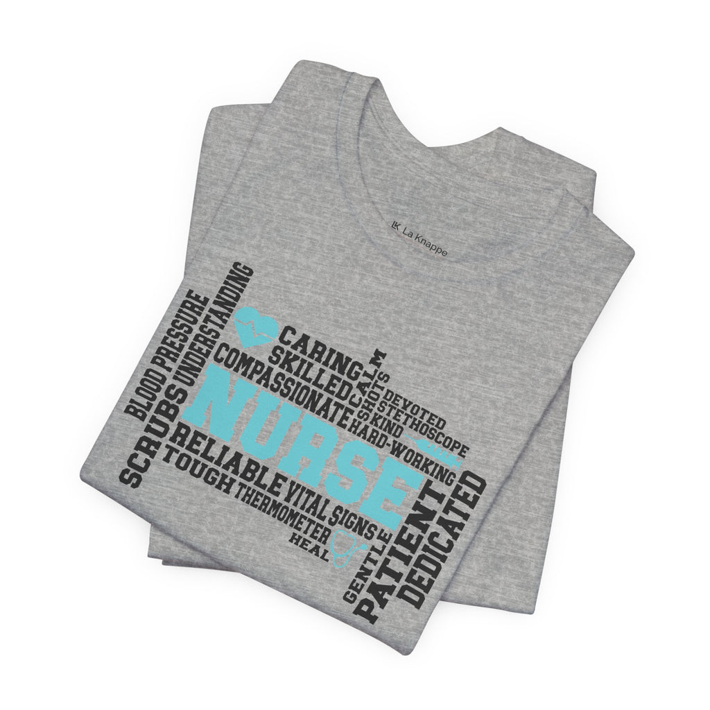 Nurse Word Cloud Tee — Caring, Skilled & Compassionate Nursing Shirt Student Nurse Nurse Gift