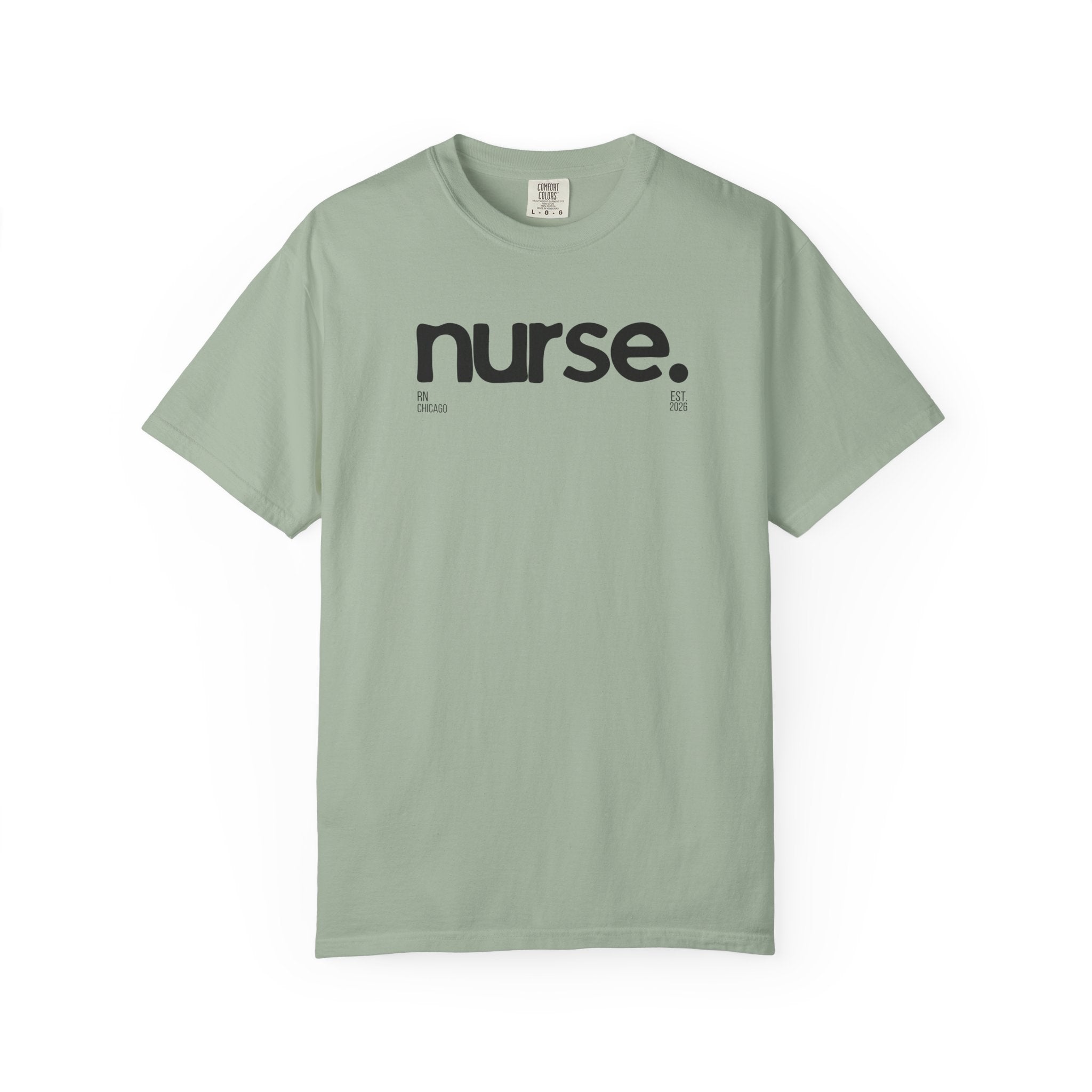 Nurse Chicago Graphic Tee — 'nurse.' Minimalist Medical T‑Shirt