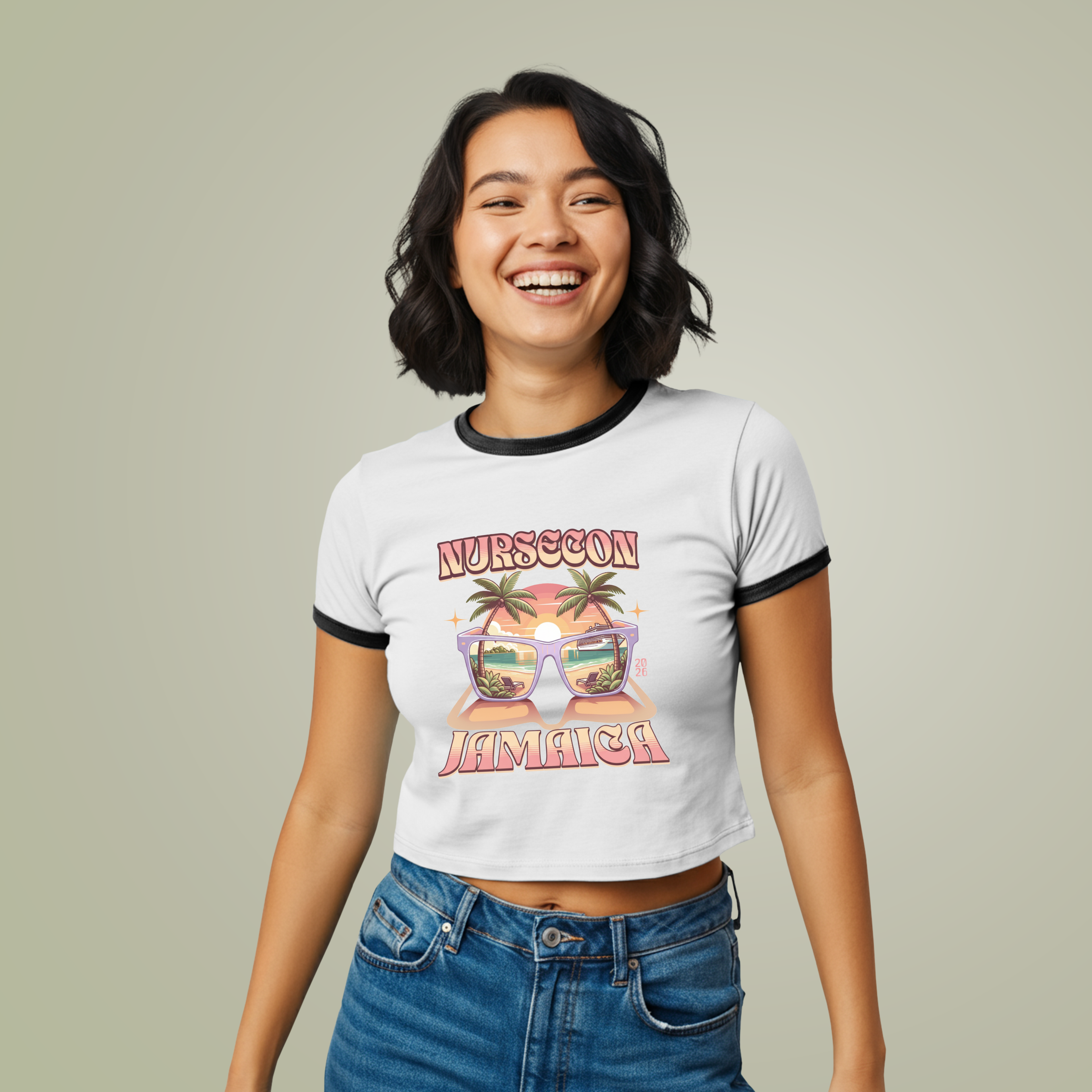 Nurse Cruise T-Shirt Crop Tee - Women's Ringer Tee NurseCon