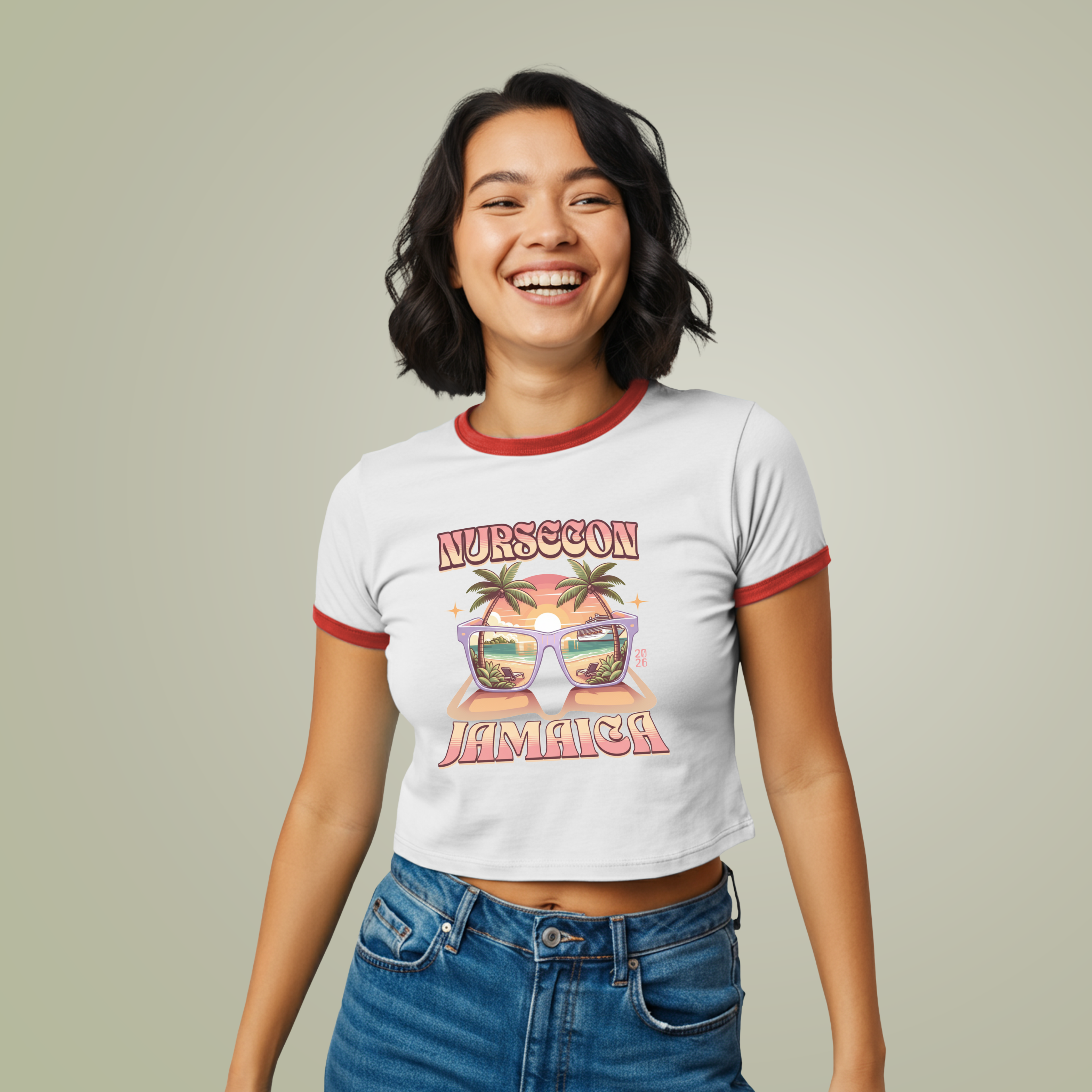 Nurse Cruise T-Shirt Crop Tee - Women's Ringer Tee NurseCon