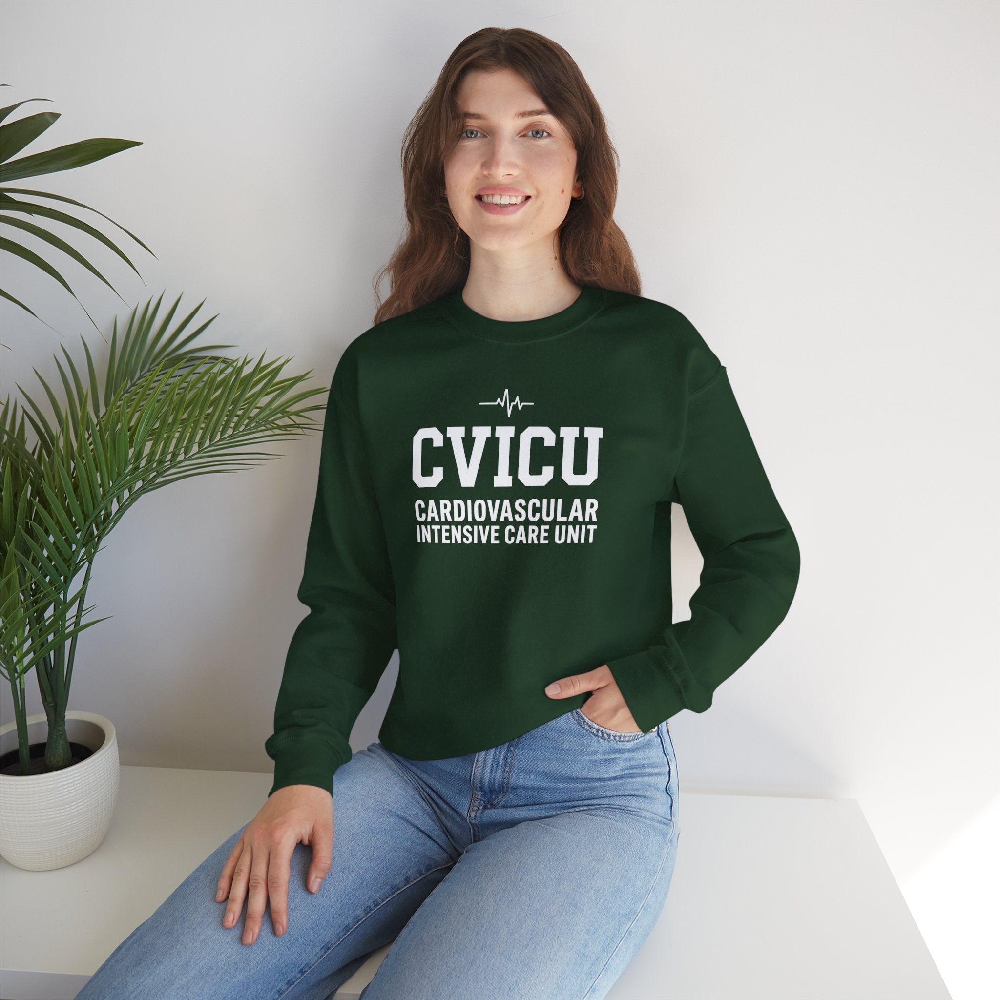 CVICU Crewneck Sweatshirt – Cardiovascular Intensive Care Unit Pullover