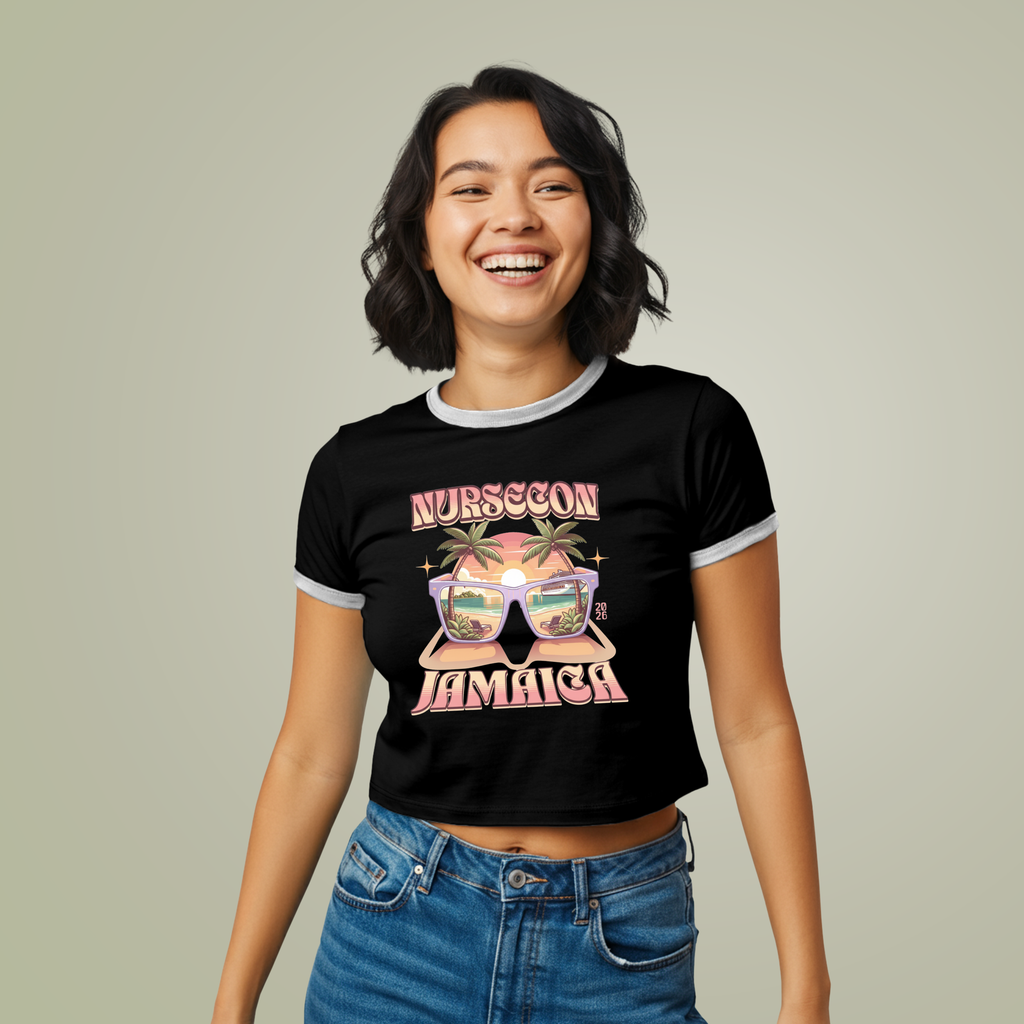 Nurse Cruise T-Shirt Crop Tee - Women's Ringer Tee NurseCon