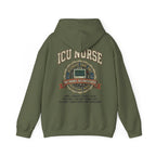 ICU Nurse Hoodie —  Nurse Tour Tee Vibe Vintage Distressed Design -JCU Crew Critical Care Nursing Hooded Sweatshirt