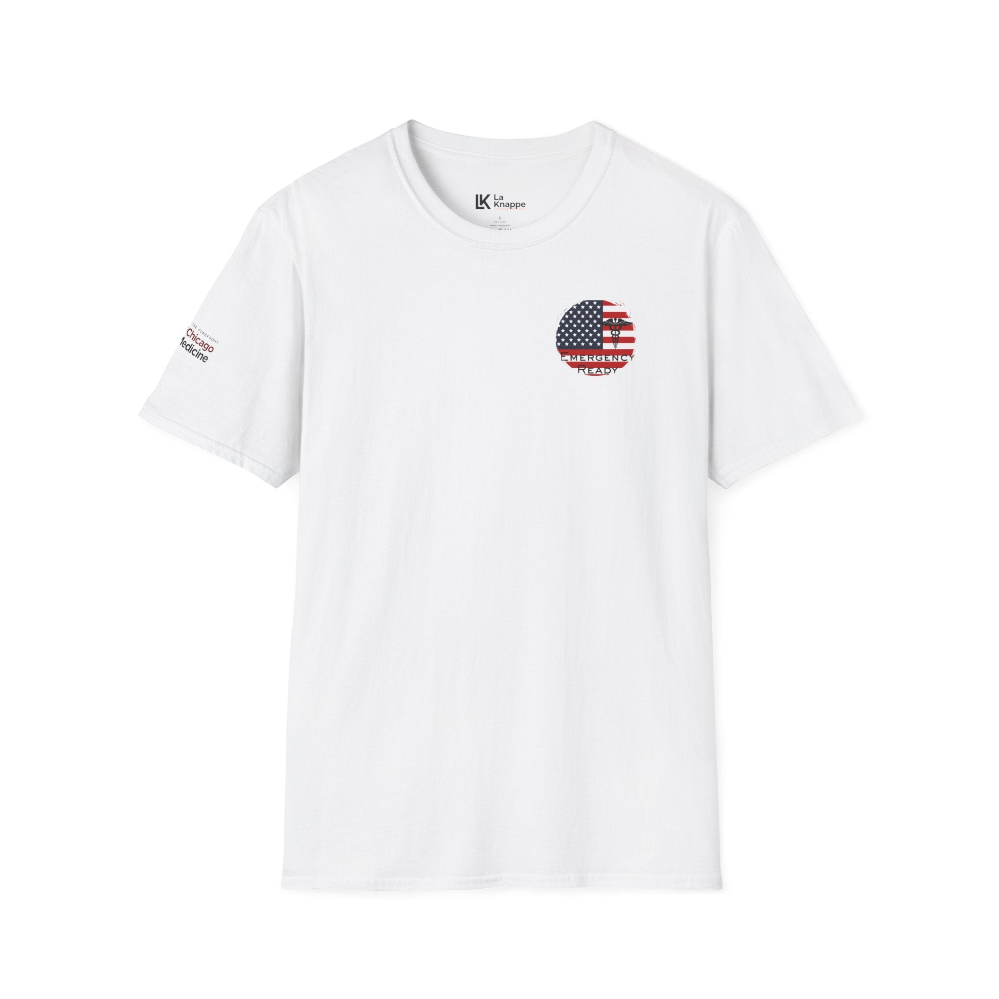 American Flag Circle T-Shirt — Patriotic USA Emergency Ready Nurse T-Shirt