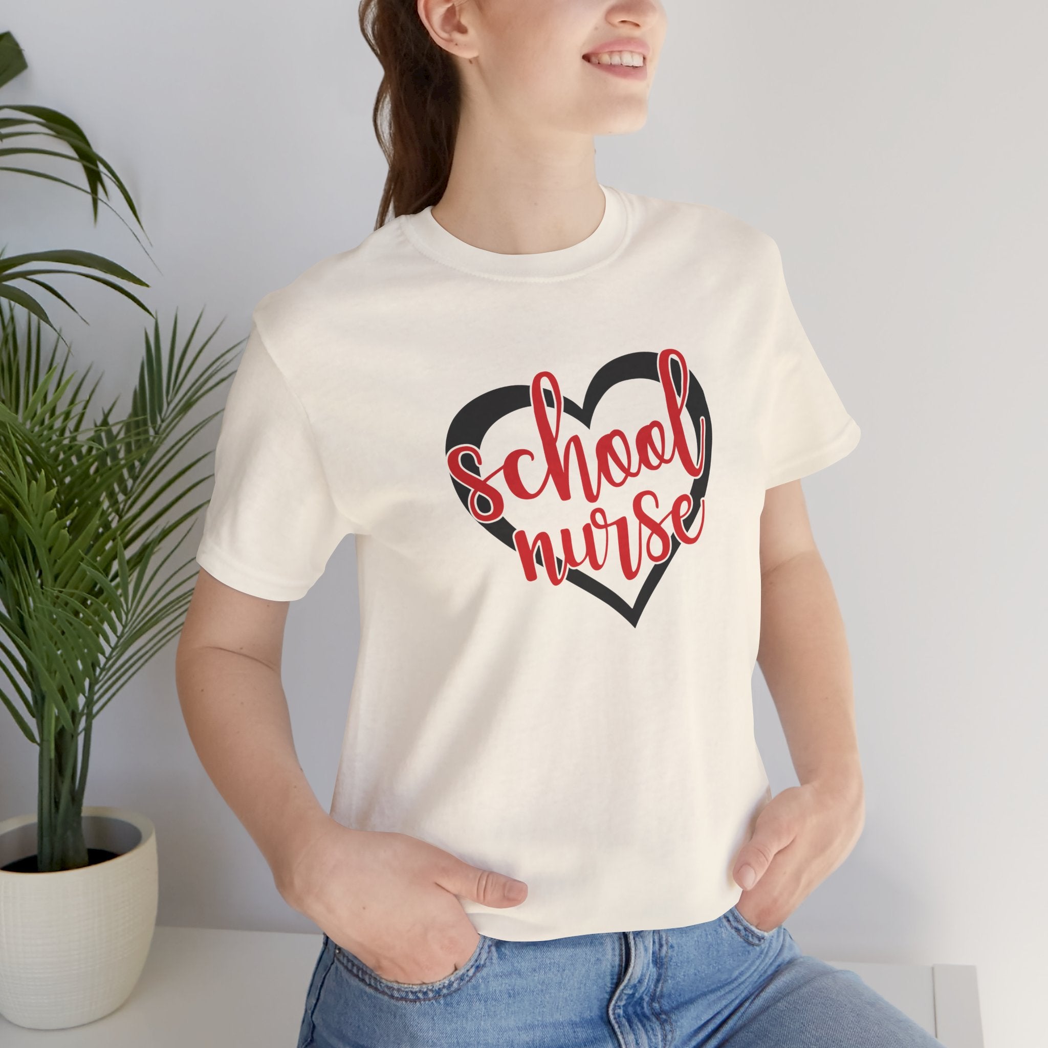 School Nurse Heart T-Shirt — Cute Teacher/Healthcare Appreciation Tee