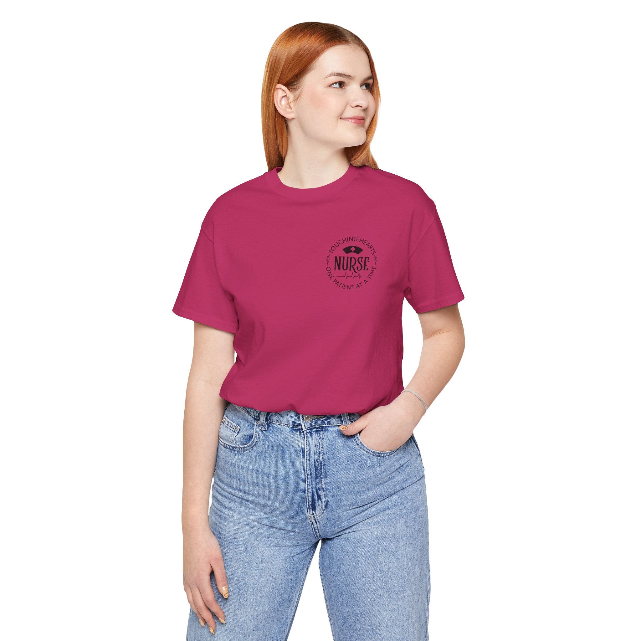 Nurse Heartbeat Logo Tee — 'Proud To Be A Nurse' Short Sleeve Shirt