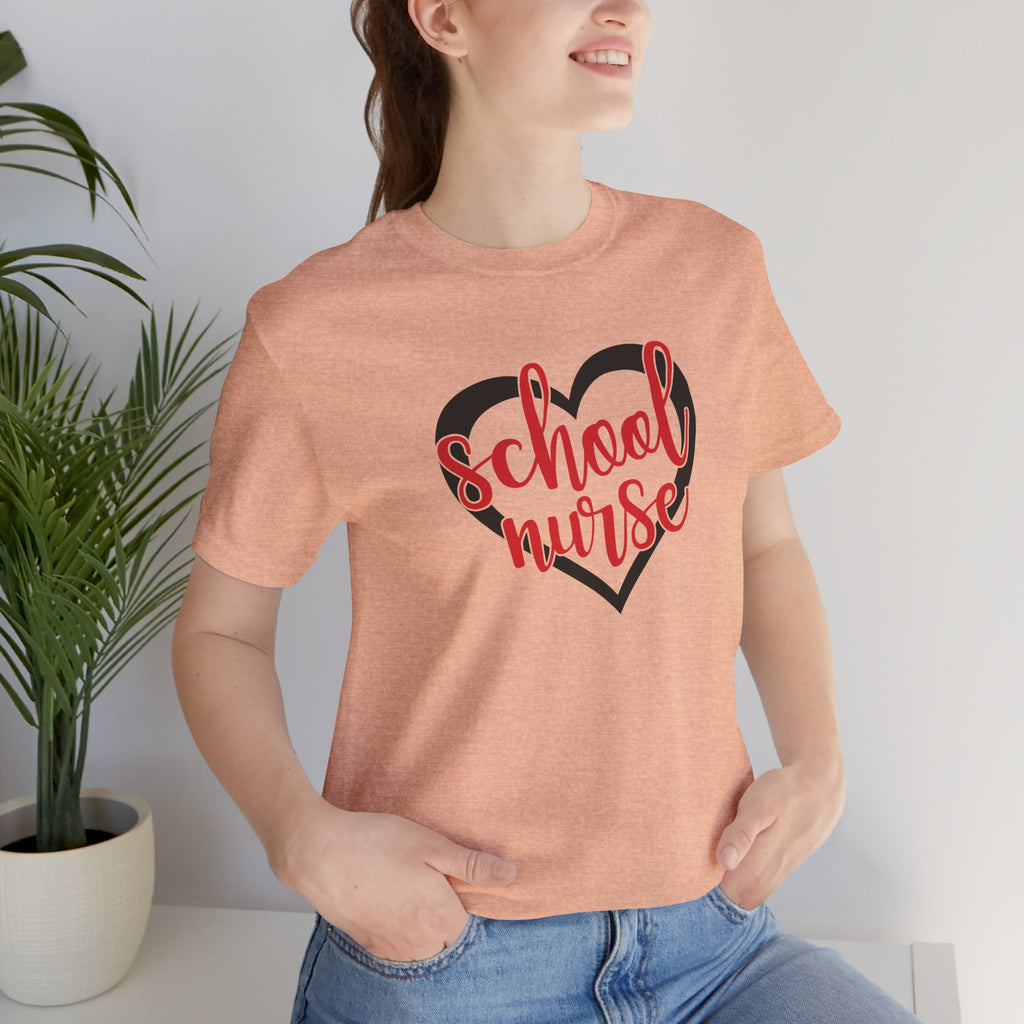 School Nurse Heart T-Shirt — Cute Teacher/Healthcare Appreciation Tee
