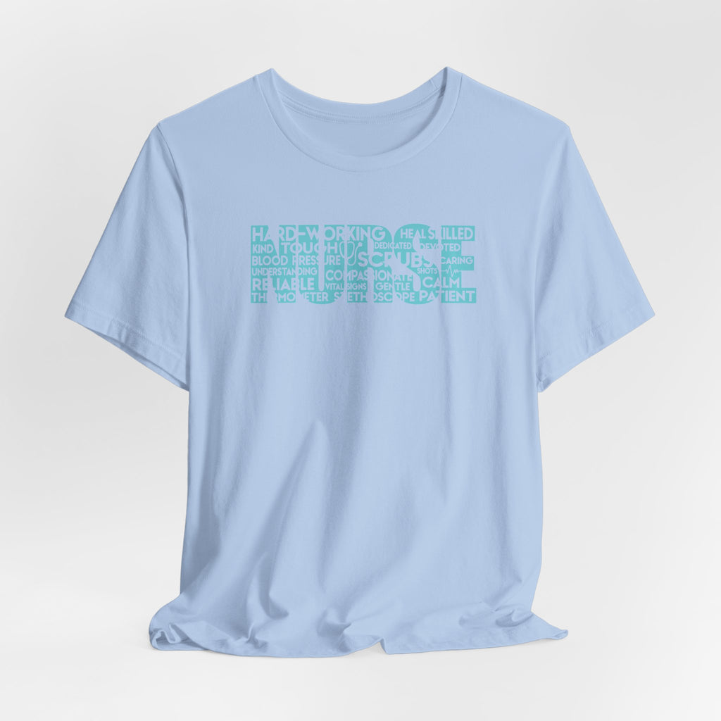 Tourist Cities Nurse Graphic Tee — 'TOUR' Text Map Design NURSE Tee Student Nurse T-shirts Gift for Nurse Travel Nurse