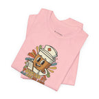 Nurse Coffee Cup Tee — "Fueled by Caffeine and Caring" Retro Nurse Graphic T‑Shirt Nursing Student Tees Student Nurse