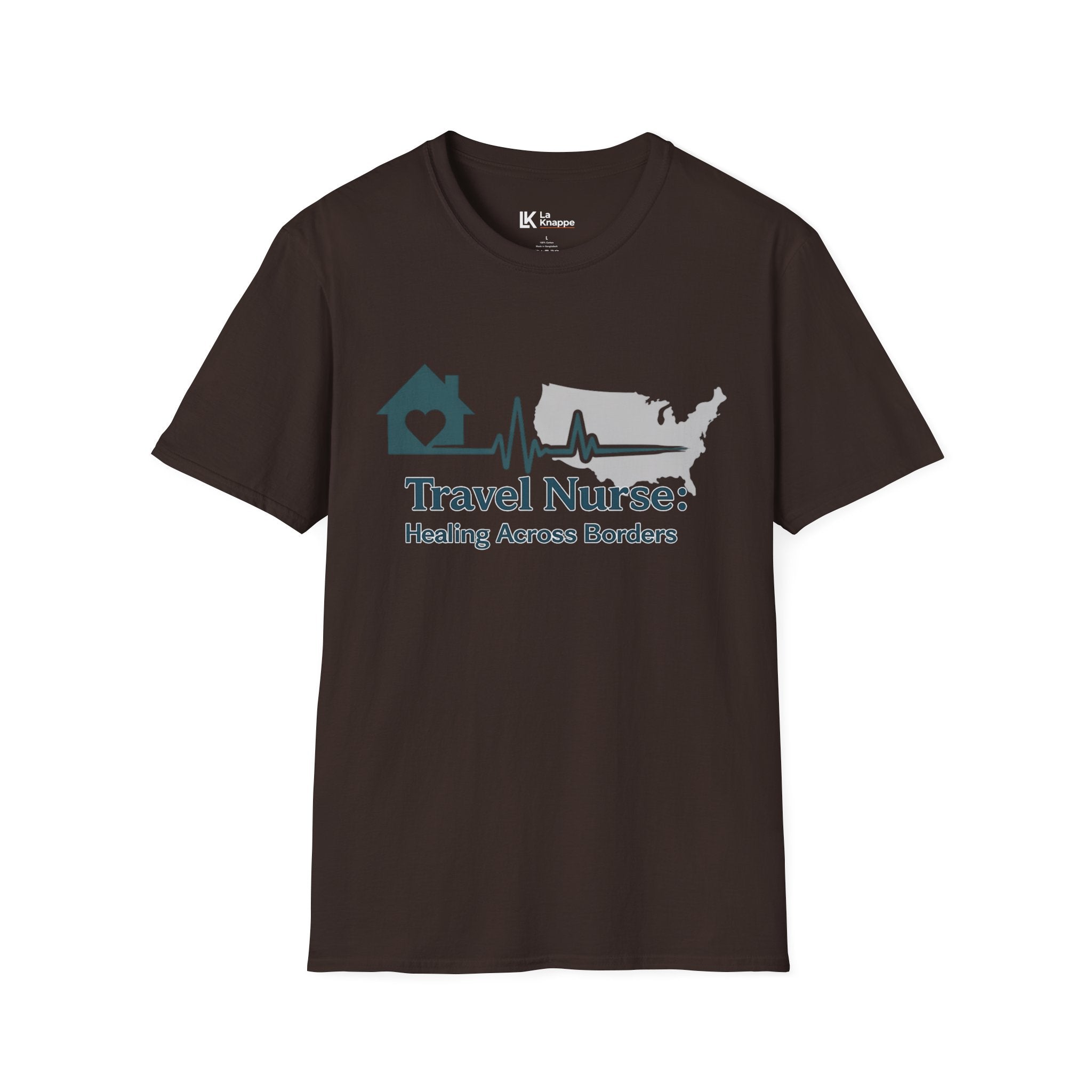 Travel Nurse tee - "Home With A Heart Travel Nurses Healing Across Border" Graphic Tee