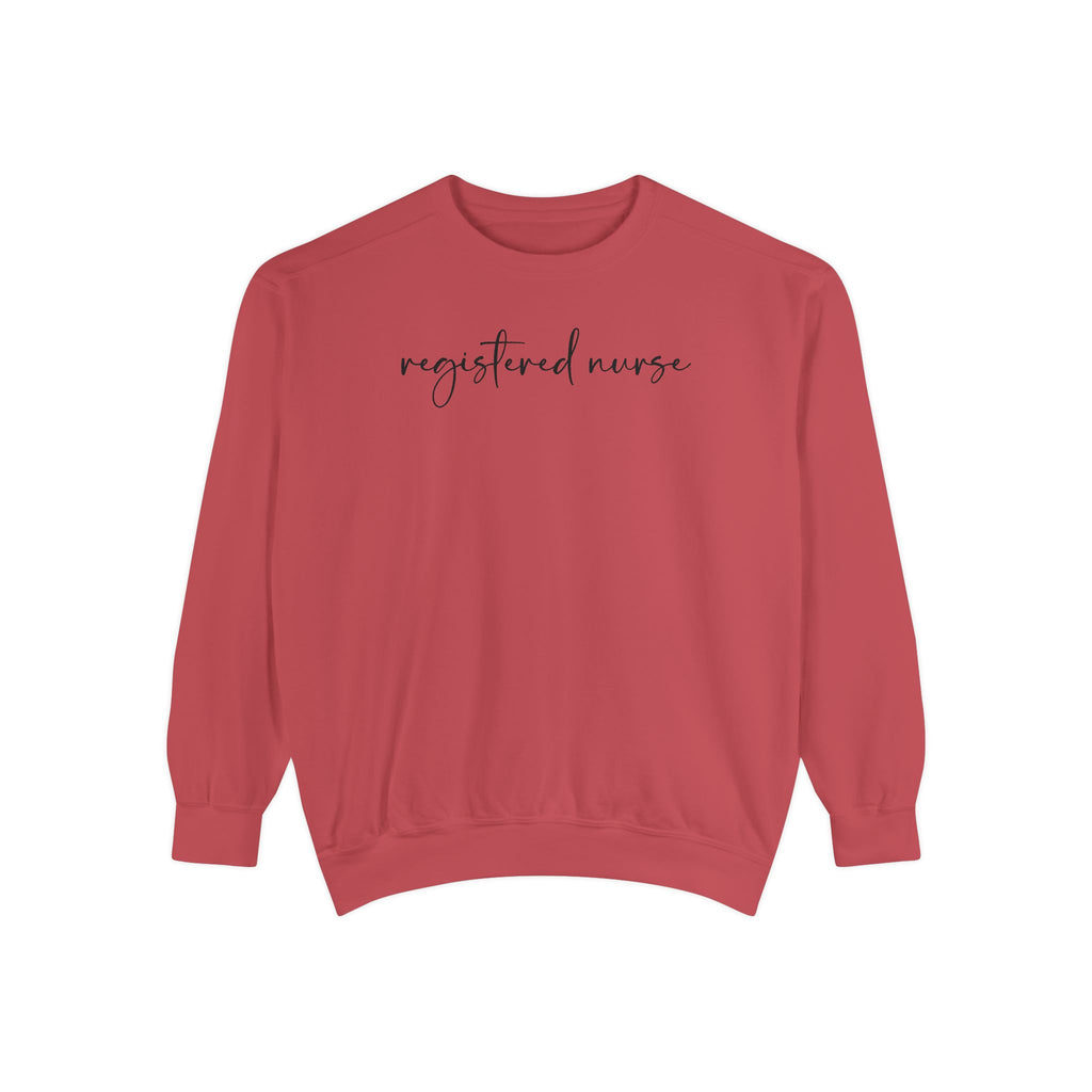 Registered Nurse Embroidered Script Sweatshirt