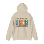 Hoodie — "Life Is Full of Choices" Stethoscope, Coffee & IV Nurse Cozy Pullover