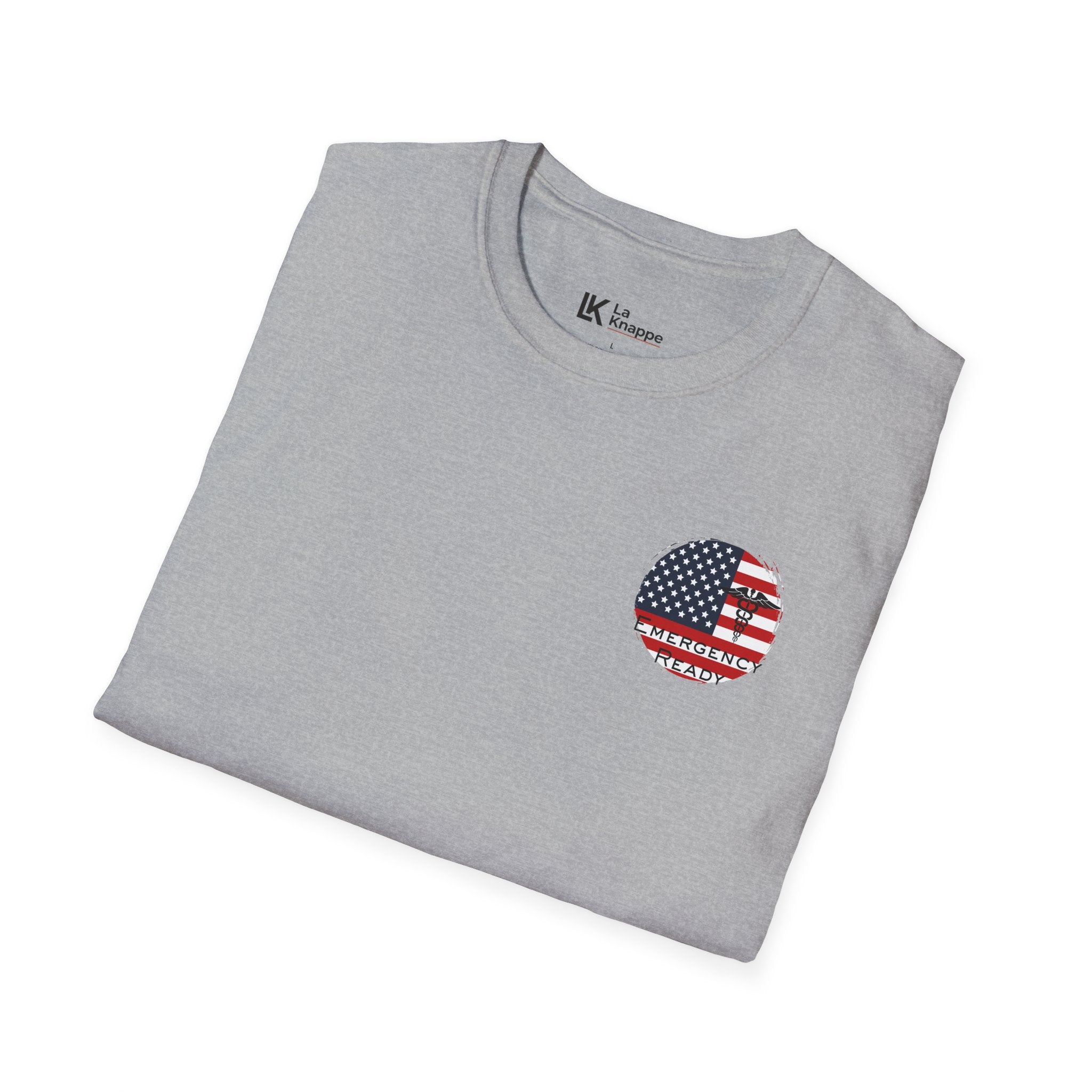 American Flag Circle T-Shirt — Patriotic USA Emergency Ready Nurse T-Shirt