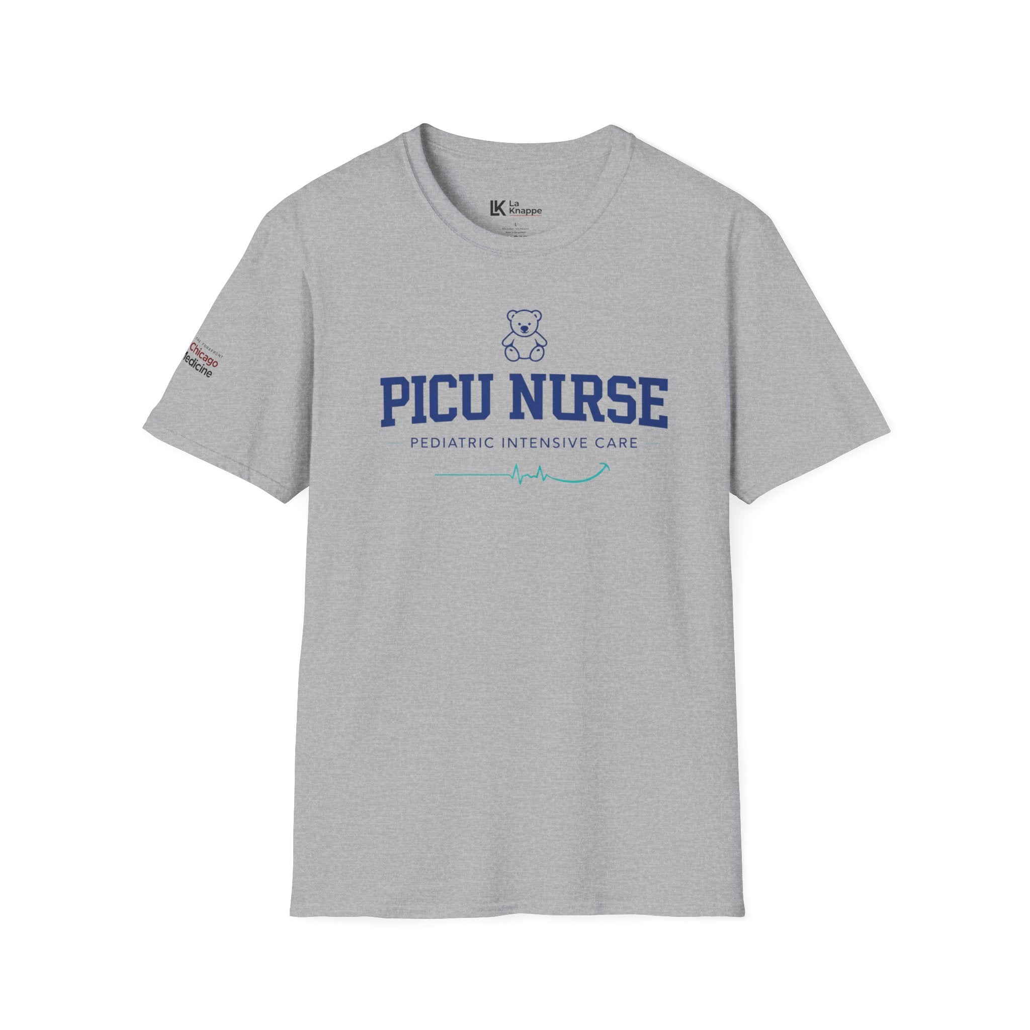 PICU Nurse T-Shirt — Pediatric Intensive Care Nurse Tee Bear Graphic T-Shirts