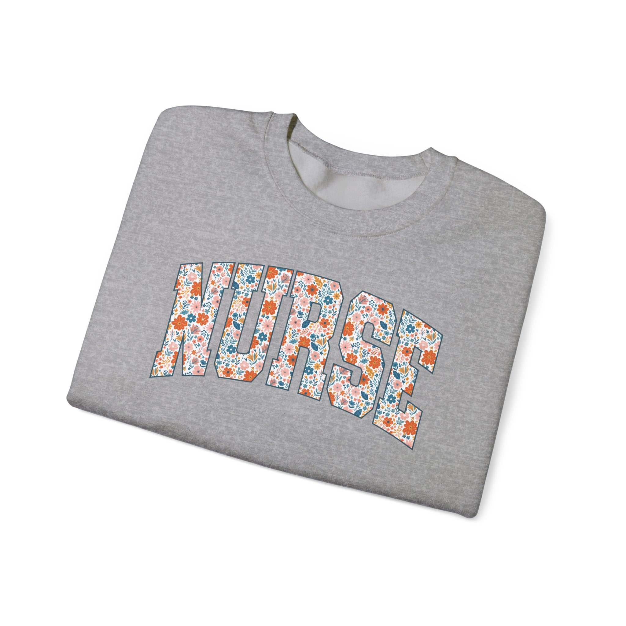 Nurse Floral Crewneck Sweatshirt