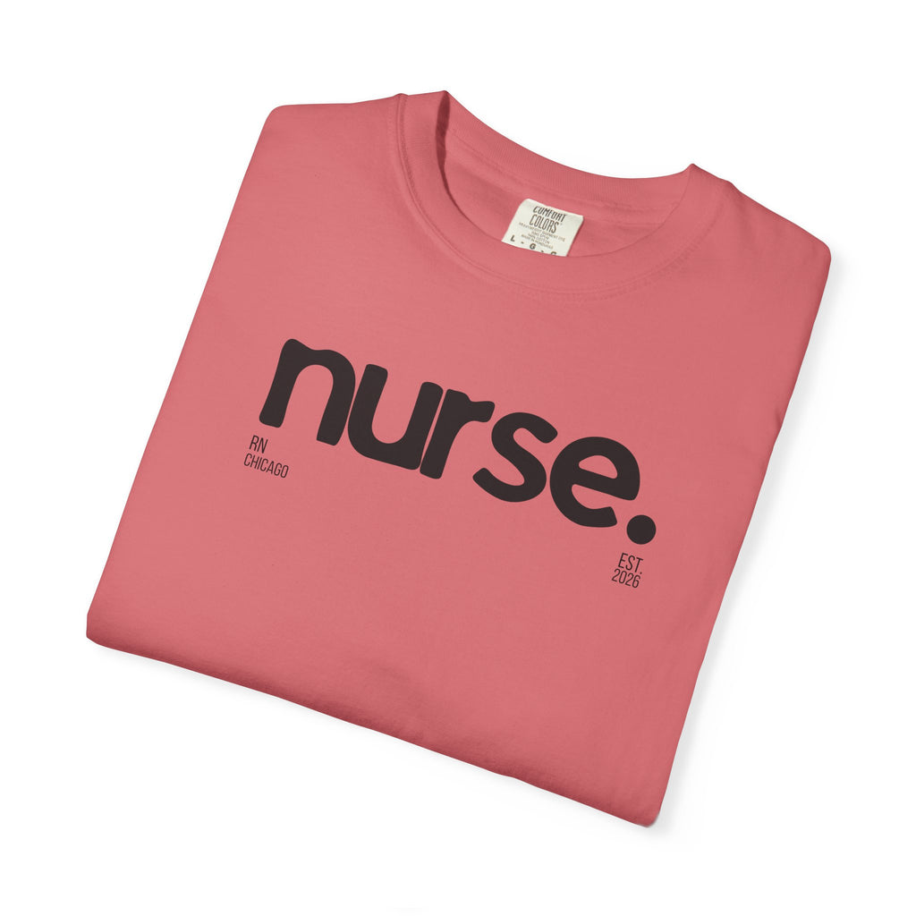 Nurse Chicago Graphic Tee — 'nurse.' Minimalist Medical T‑Shirt