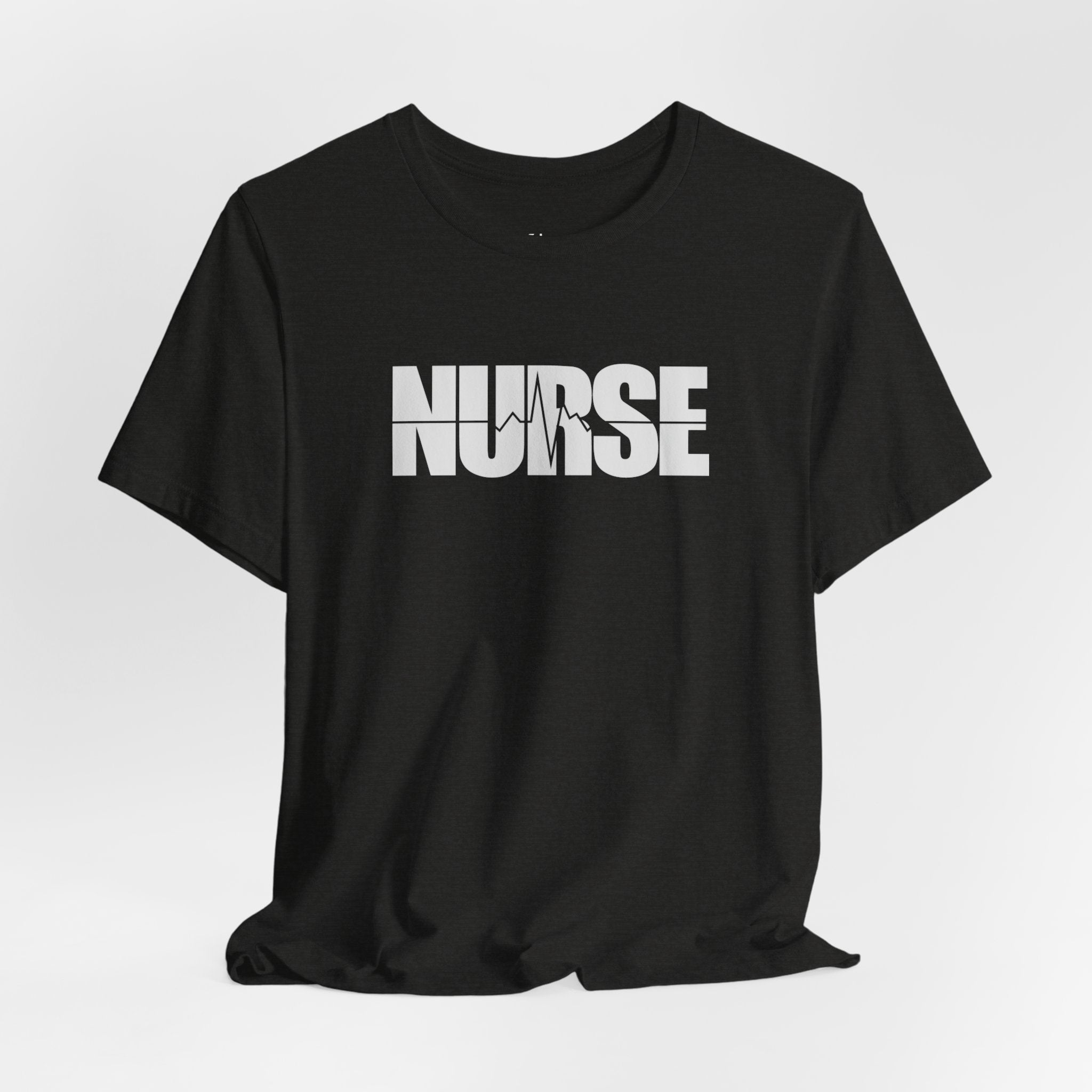 Nurse Graphic Tee — Bold 'NURSE' White Logo Shirt for Healthcare Heroes Nurse Gift Student Nurse