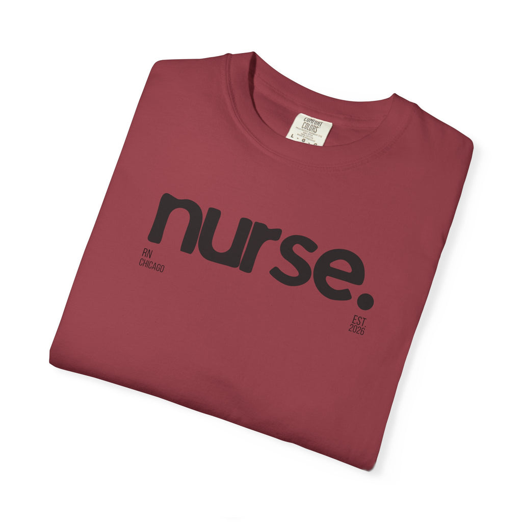 Nurse Chicago Graphic Tee — 'nurse.' Minimalist Medical T‑Shirt